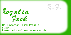 rozalia fack business card